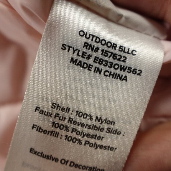 Eddie Bauer Reversible Hooded Puffer Jacket Kids’ Large (14/16) Pink - Picture 5 of 14